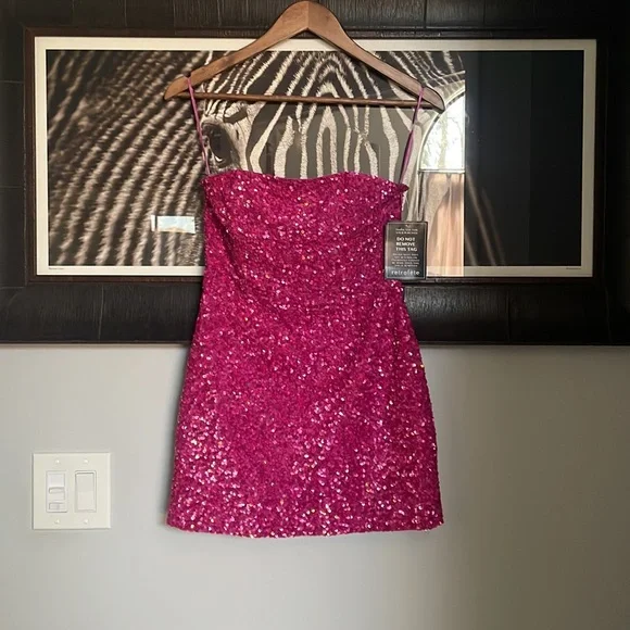 open lace back dress Ella Sequin Dress main image 1